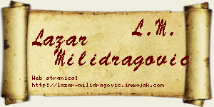 Lazar Milidragović vizit kartica